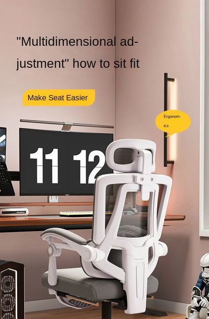 Silla de oficina ergonómica de malla con soporte lumbar, silla de escritorio para ordenador de respaldo alto para adultos, silla de trabajo cómoda para largas jornadas
