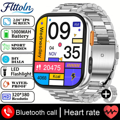 New 1000mAh Battery Smart Watch Women Heart Rate Sleep Monitoring Bluetooth Call IP68 Waterproof Smartwatch Men For Android IOS