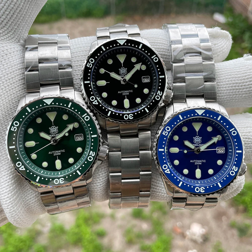 STEELDIVE SD1973 Men's Dive Watch NH35 Automatic Mechanical Men's Watch Luminous Ceramic Bezel Diver watch men watches Sapphire