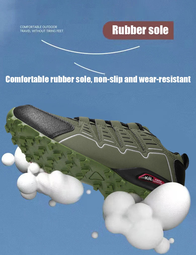 Men Waterproof Hiking Shoes Non-Slip Hunting Boots Outdoor Tactical Training Sports Shoes Men Walking Hiking Travel Shoes