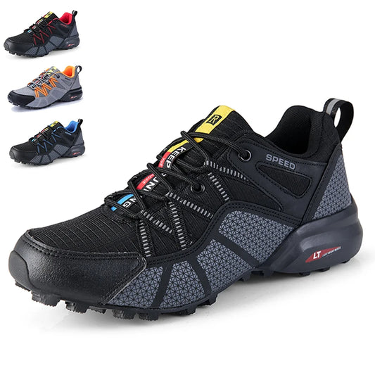 Men's hiking shoes, all-terrain outdoor sports shoes, breathable mesh, non-slip, wear-resistant hiking shoes, outdoor cycling shoes