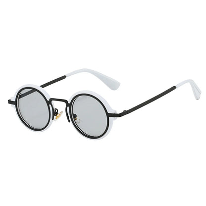 New Retro Small Round Frame Sunglasses for Men's Personalized Steampunk Outdoor Driving Sunglasses Street Photography