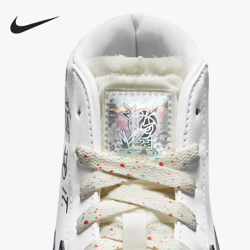 Оригинални сезонни унисекс кецове Nike Blazer Mid High-Top за ежедневно носене DJ4278-101
