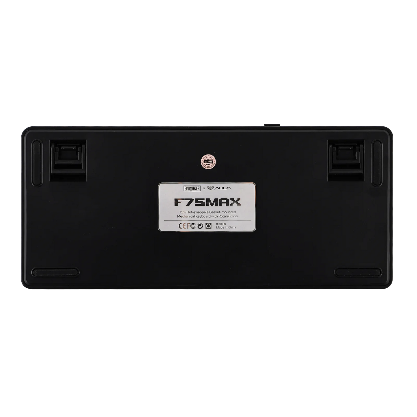 Teclado mecânico sem fios EPOMAKER X AULA F75 MAX Compact 75% ANSI Layout com ligação com fios/Bluetooth/2.4GHz, ecrã TFT e botão rotativo