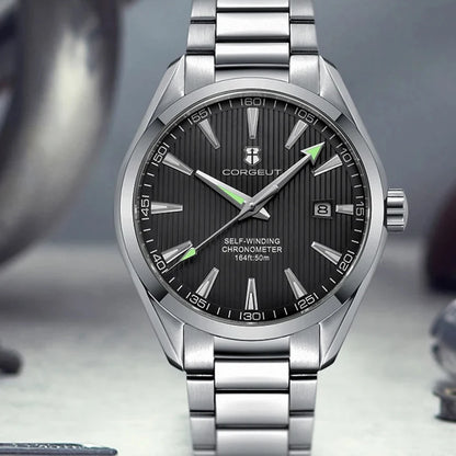 Luxury NH35 Movt Corgeut 41mm Man Sport Clock Automatic Relogio Masculino Mechanical Wristwatch Sapphire Steel Band Men's Watch