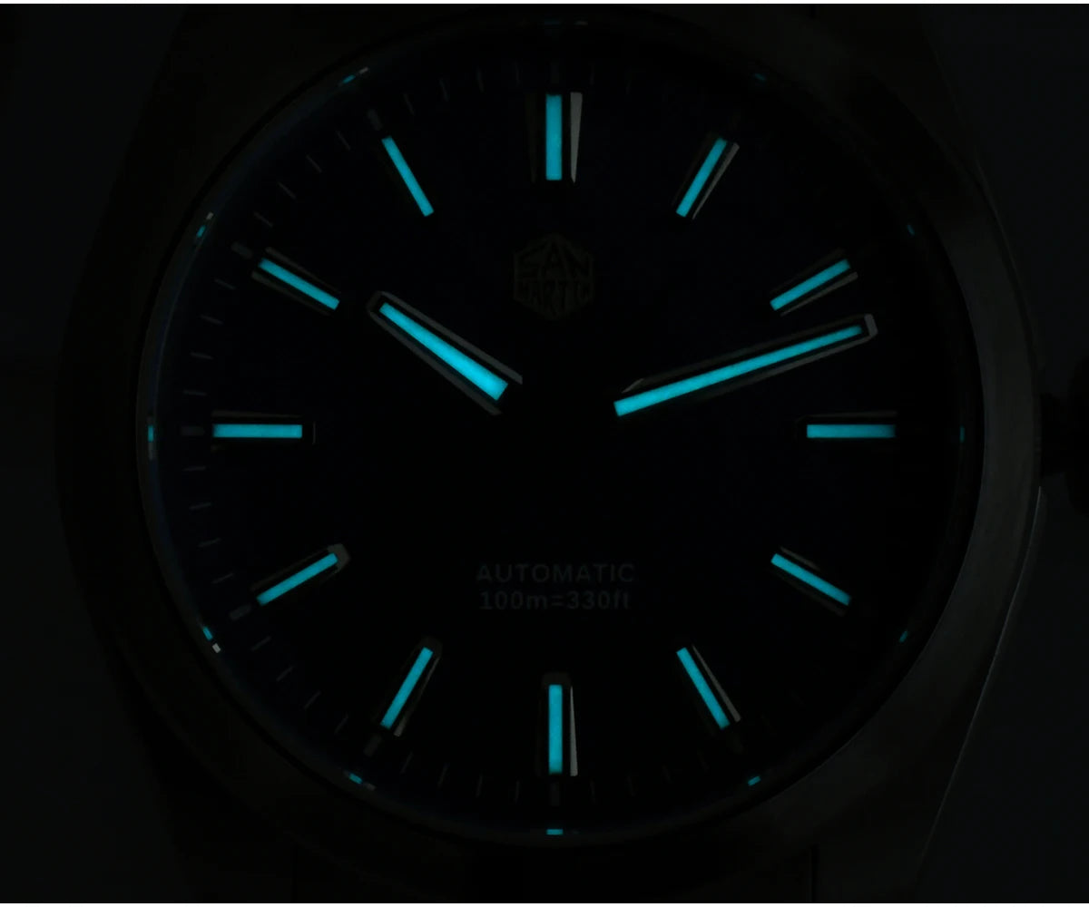 San Martin 39mm MOP Dial Sport Gada Watch Luxury Dress Men Miyota 90S5 Automatic Mechanical Wristwatch Waterproof 100m SN0144