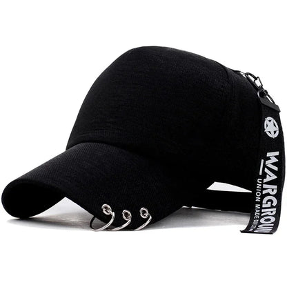 Classic Brim Design Metal Personalized Baseball Cap, Lightweight and Breathable Style! Four Colors To Choose From