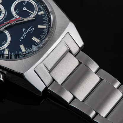 Sugess 37mm Men's Pilot Watches Original ST19 Chronograph Swanneck Mechanical Wristwatches Dome Sapphire Crystal Force Army 2024