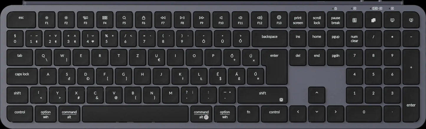 Teclado sem fios ultrafino Keychron B6 Pro com layout ISO, tamanho completo, portátil e leve, ligações 2.4GHz e Bluetooth