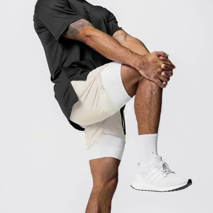 Anime Demon Slayer Gym Shorts Man Quick Dry Pants Double-layer 2 in 1 Shorts Y2k Sportswear Summer 2026 Breathable Streetwear