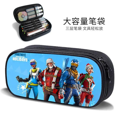 Fortnite new style elementary school student personalized pencil case game peripheral cartoon large capacity stationery bag gift
