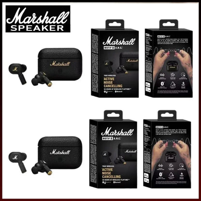 Marshall Motif II ANC True Wireless Earbuds Bluetooth 5.2 Noise Cancelling Headphones with Mic