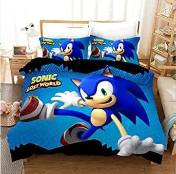 The Movie Sonics Printing Bedding Set Anime Digital Cartoon hedgehogs Duvet Cover Comforter Bed Youth Kids Girl Boys Gift