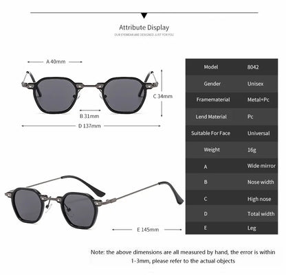 2025 Small Square Sunglasses Riding Driving Sun Glasses Women Men Brand Designer Metal Frame Eyewear Shades Oculos De Sol UV400