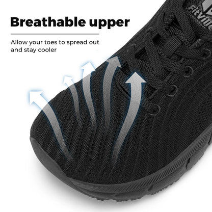 FitVille-schoenen met brede teenruimte voor heren, goed gedempte extra brede schoenen, antislip, breed, lichtgewicht en ademend, voor hardlopen