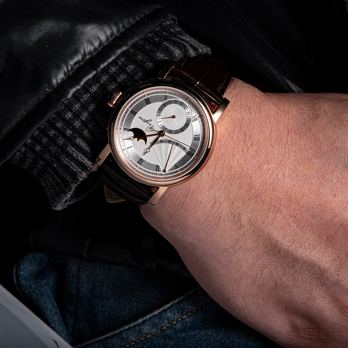 2023 Sugess Watch of Men Automatic Mechanical Moon-Phase Wristwatches Power Reserved  Sapphire WaterResistant Tianjin Movement