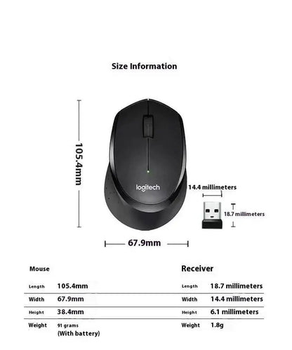 Mouse professionale da ufficio Logitech M330, compatto, silenzioso, facile da trasportare, confortevole al tatto e progettato specificamente1
