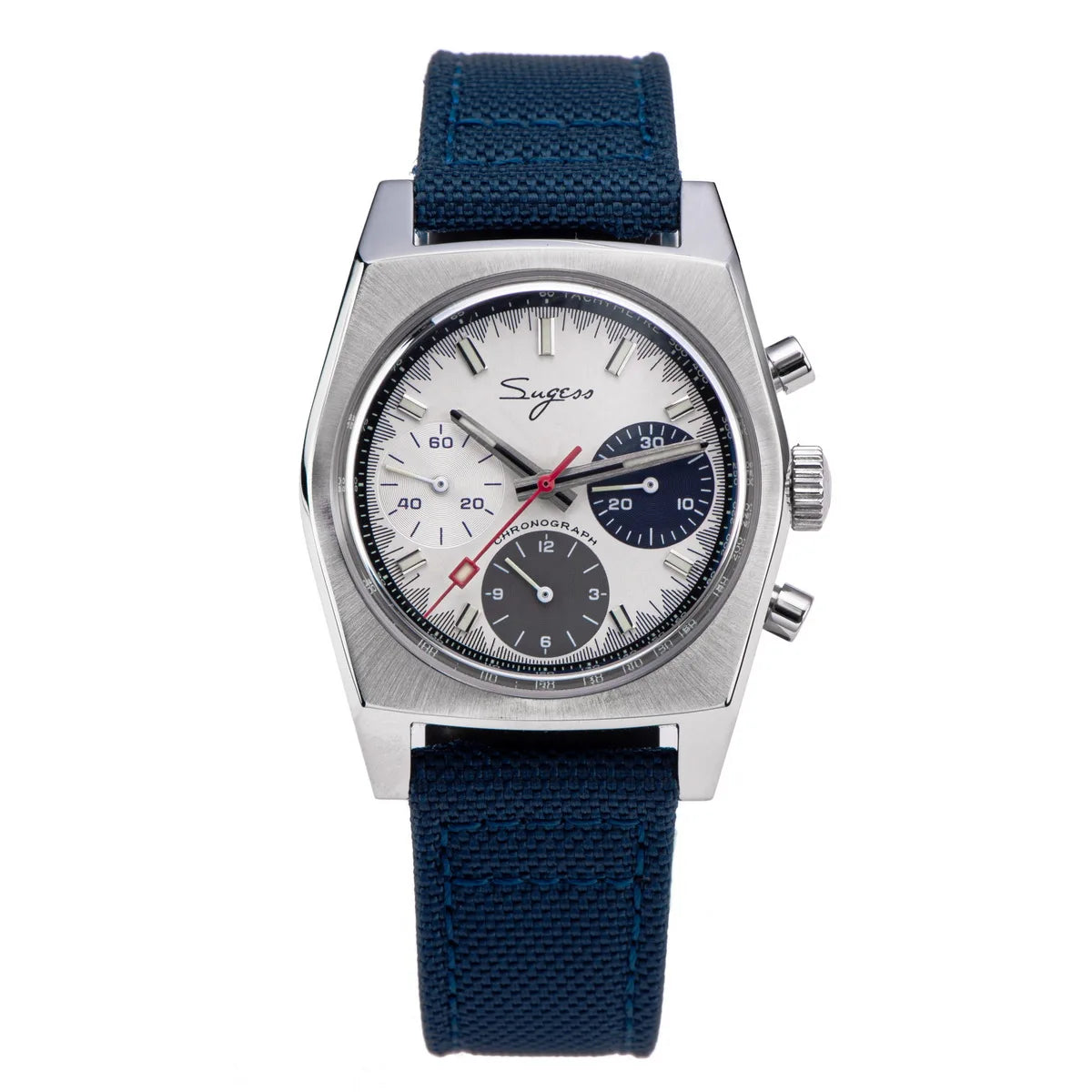 Sugess 37mm Men's Pilot Watches Original ST19 Chronograph Swanneck Mechanical Wristwatches Dome Sapphire Crystal Force Army 2024