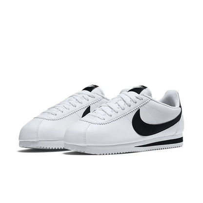 Nike Cortez Retro: Non-Slip, Durable, Lightweight, and Versatile Low-Top Running Shoes for Women in Black and White 807471-101