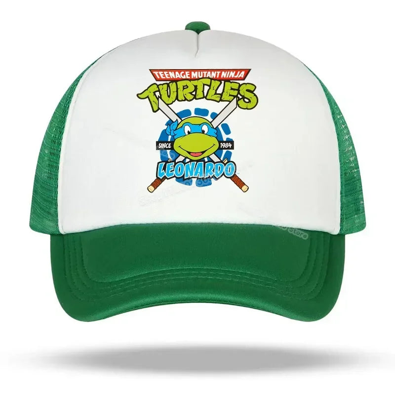Teenage Mutant Ninja Turtles Baseball Cap Embroidered Cartoon Anime Print Hats Duck Tongue Hat Nethats Sun Visor Headgear Gifts