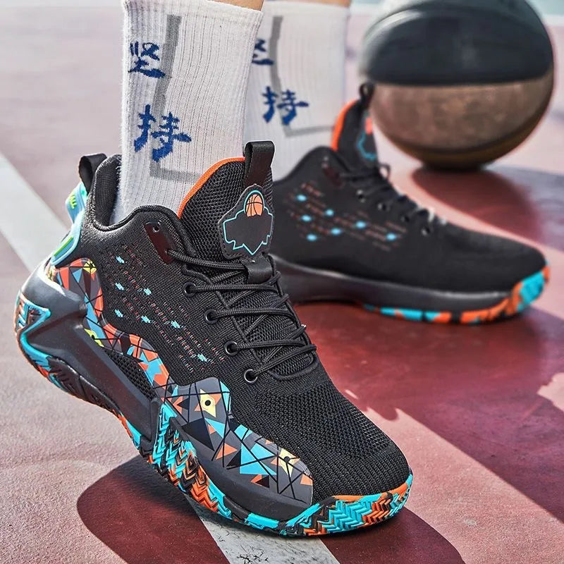 Men Basketball Shoes Breathable Cushioning Non-Slip Wearable High Quality Sports Shoes Gym Training Athletic Basketball Sneaker