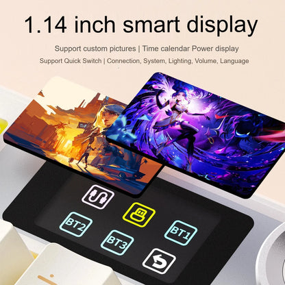 Teclado Mecânico AULA F108 PRO Personalizado Layout 100% Retroiluminação RGB Sem Fios Bluetooth Interruptores Hi-Fi Teclado Gaming