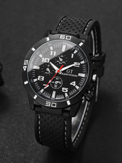 Men Sports Watches Casual Silicone Band Men's Quartz Watch Clock Reloj Hombre（Without Box）