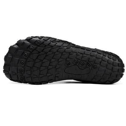 Oiaano wide toe man barefoot black shoes, woman sports sneaker unisex water booties, male aqua beach soft sole light breathable