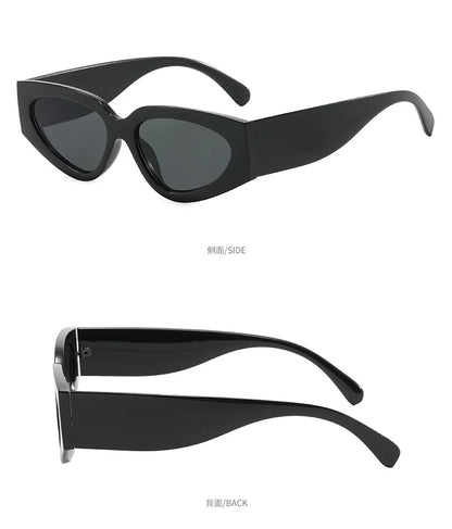 Steampunk Cat Eye Sunglasses Women Men Black-white Frames Trendy Sun Glasses Fashion Retro Vintage Accessories Shades Eyewear