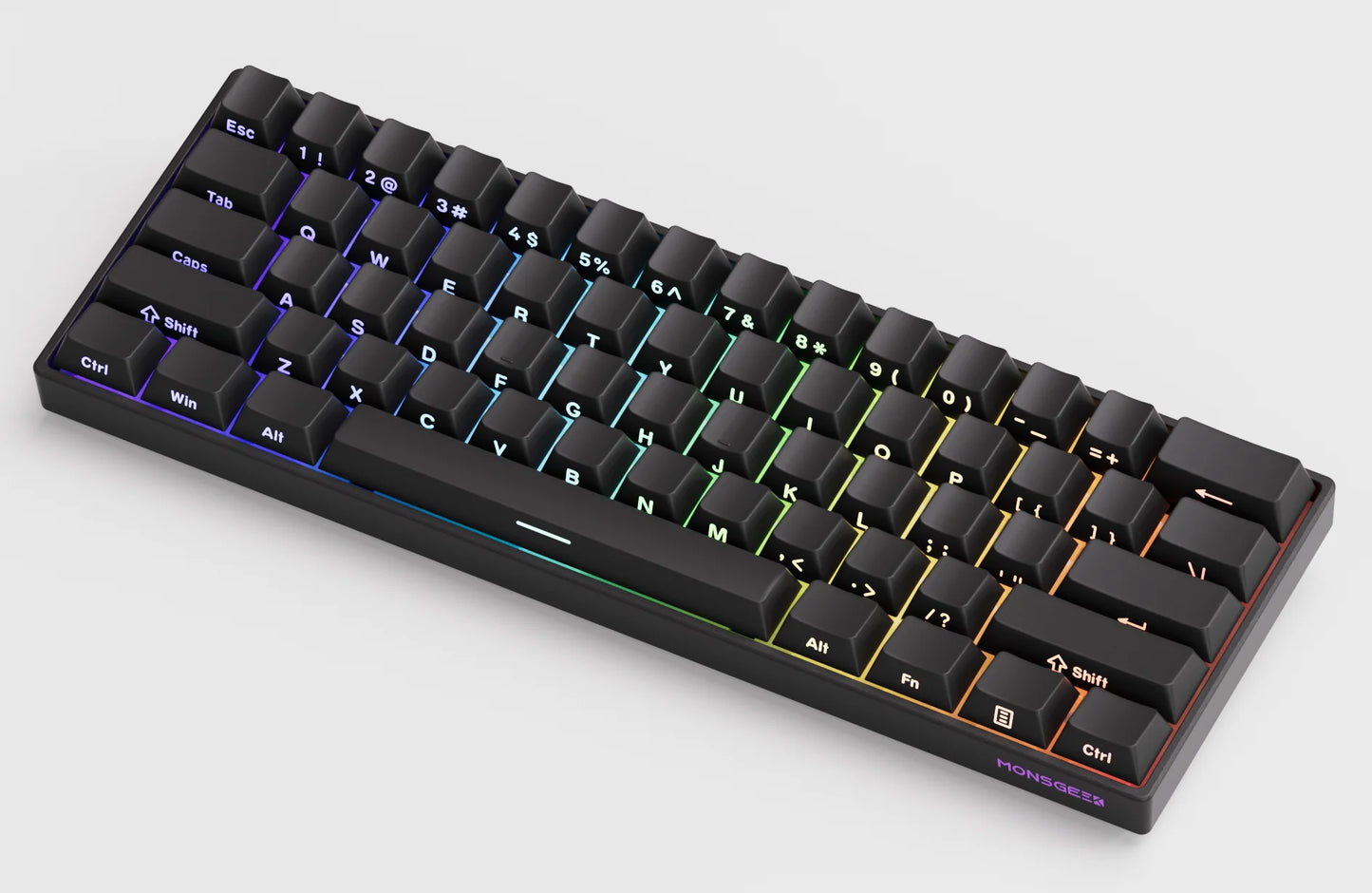 MONSGEEK FUN60 PRO&MAX HE Teclado mecânico 60% sem fios para gaming com switches magnéticos, Rapid Trigger 8K, ARGB e personalização