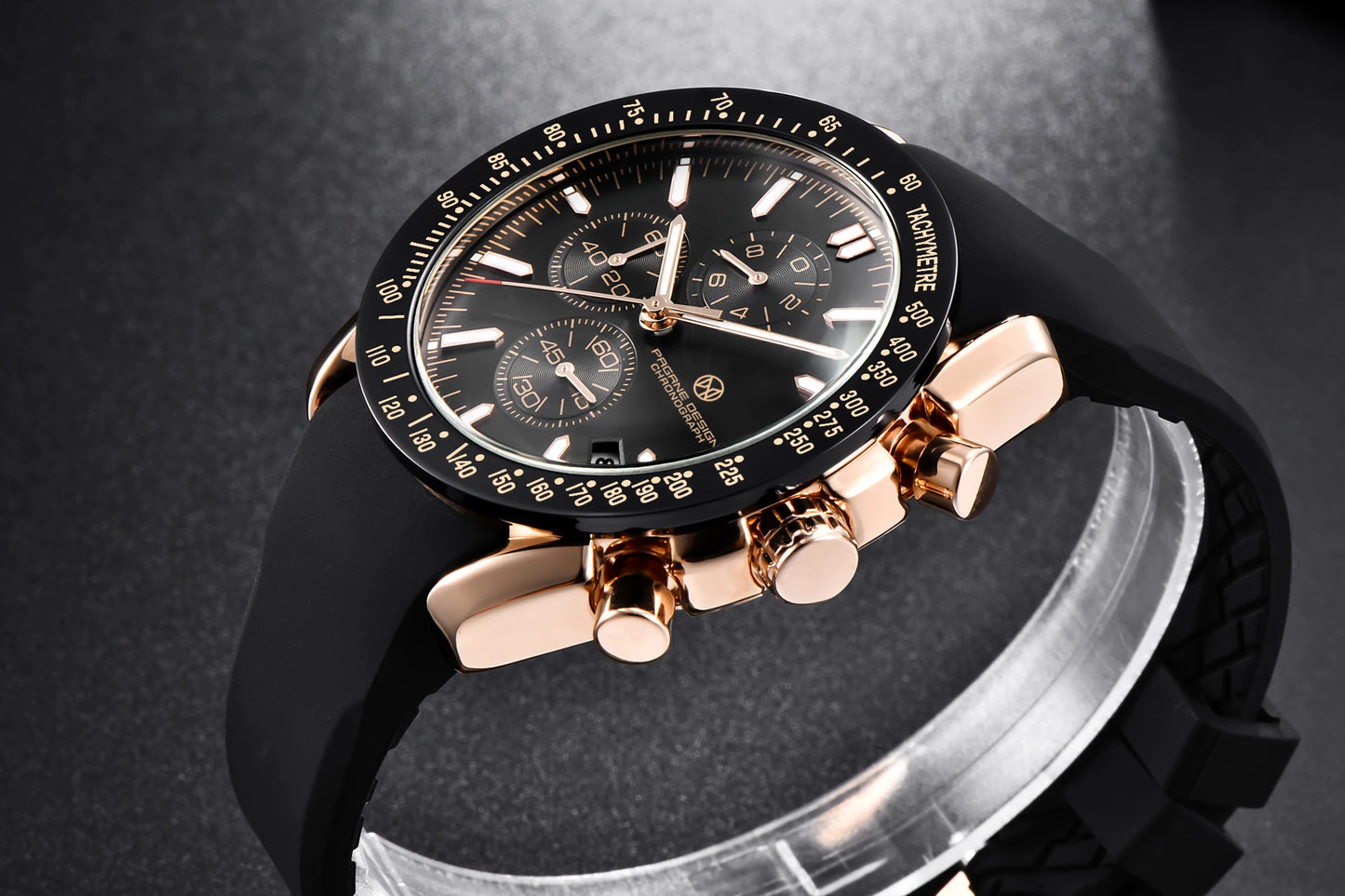 PAGANI DESIGN New 45mm Men Quartz Watch Rubber Belt Men's Luxury Watch Fashion Casual Sports Male Clock Relogio Maasculino