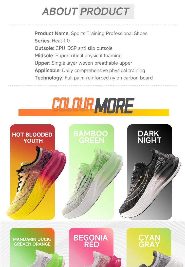 IRUNSVAN Scarpe da running professionali per maratona con piastra in carbonio e nylon, leggere e ammortizzate, sneakers outdoor da allenamento per uomo e donna