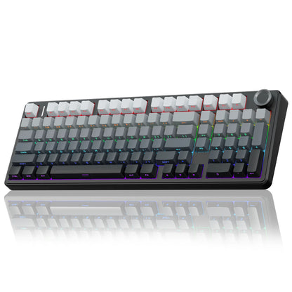 AULA F99Pro Low Noise Keyboard Gasket Structure Hot-swap RGB Mechanical Keyboard with Media Knob
