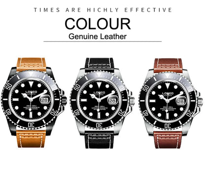 LOREO Original Men Business Watch 20ATM Waterproof Wristwatch Top Brand Casual Sport Seagull Automatic Mechanical Watch Men