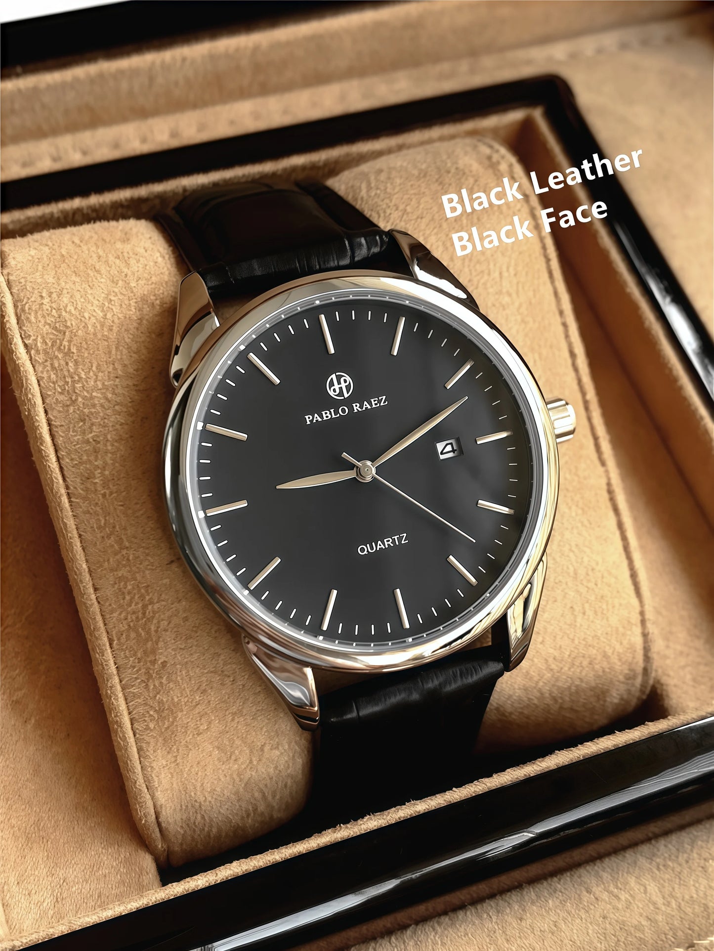 PABLO RAEZ Actual Photo Classic Top Brand Luxury Men Watch Male Date Casual Clock Leather Waterproof Quartz Business Wristwatch