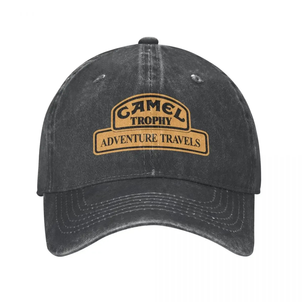 Czapka baseballowa w stylu retro Camel Trophy Racing dla mężczyzn i kobiet, z postarzanego dżinsu, z zatrzaskiem, na lato, do aktywności na świeżym powietrzu, miękka czapka bez usztywnienia