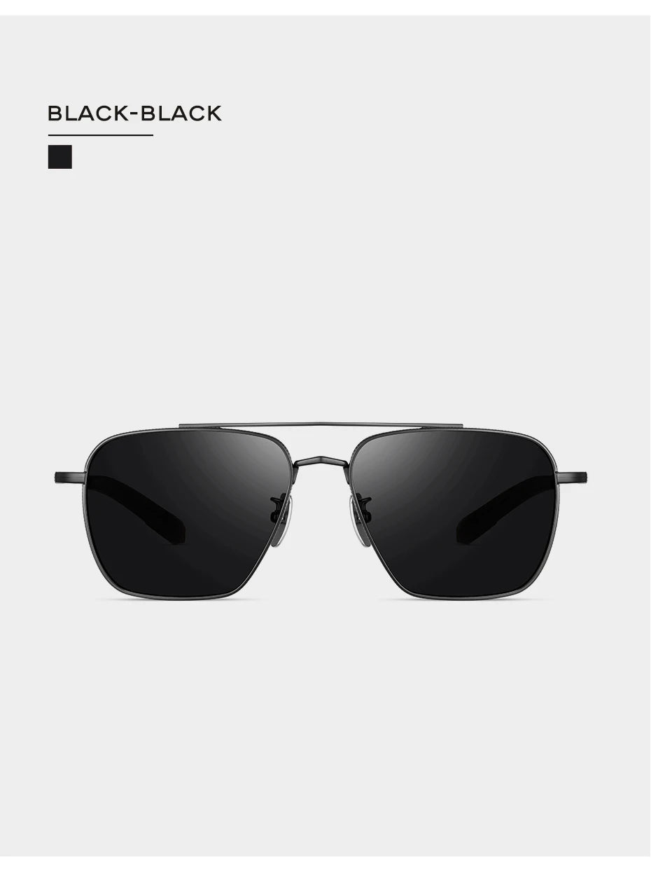 CAPONI Polarized Men Sunglasses Seiko Pure Titanium Photochromic Outdoor Driving Shades UV400 Original Brand Sun Glasses BS50004