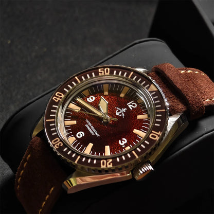 Hruodland 2026 new retro 41MM men's automatic mechanical watch Hangzhou K1 glass stainless steel waterproof 20Bar C3 reloj hombr