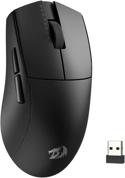 Redragon M916 trådløs gamermus, 49G ultralet 8K DPI 2.4G trådløs gamingmus med ergonomisk, naturligt greb
