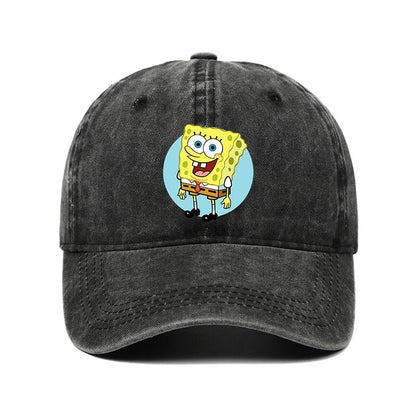 Fashion Cute SpongeBobs Baseball Cap Movie Cartoon Role Adult Men Women Sport Casual Sunshade Adjustable Anime Peaked Mesh Hat