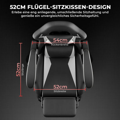 Ergonomic Gaming Chair Office Chair with Lumbar Support, Adjustable Height, 360° Swivel Computer Desk Chair with Comfortable Cushion