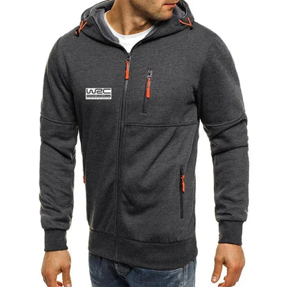 New Spring Autumn Men's World Rally Championship WRC Logo Printing Fashion Hooded Streetwear Casual Zipper High Quality Hoodies