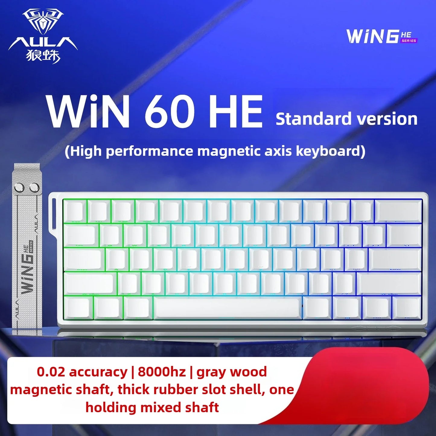 AULA WIN60 HE MAX E-Sports Keyboard 8K Polling Magnetic Swaps 0% Dead Zone RGB Unlock Dominance with This Hot Swappable Beast