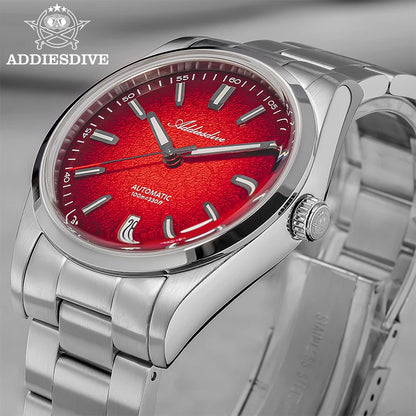 ADDIESDIVE Luxury Men's Automatic Watch BGW9 Super Luminous Bubble Mirror Glass 100m Waterproof Analog Men Steel Watches AD2531