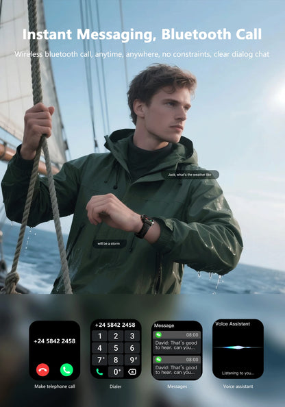 Blackview W80 Pro AI GPT Smart Watch, Precise GPS, 900mAh Battery, 1.43" AMOLED, Flashlight, Waterproof Sport Watch Men & Women