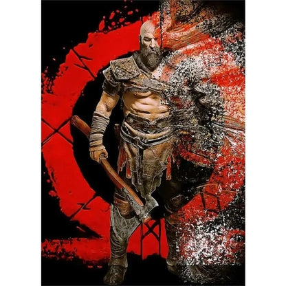 Canvas Painting Posters and Prints Wall Art Anime Pop Game God of War Ragnarok Poster Aesthetics Kratos Gaming