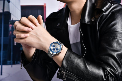 2025 PAGANI DESIGN  New PD1644 Meteorite Dial Fashion Men Quartz Wristwatches 100M Sapphire Glass Chronograph relogio masculin