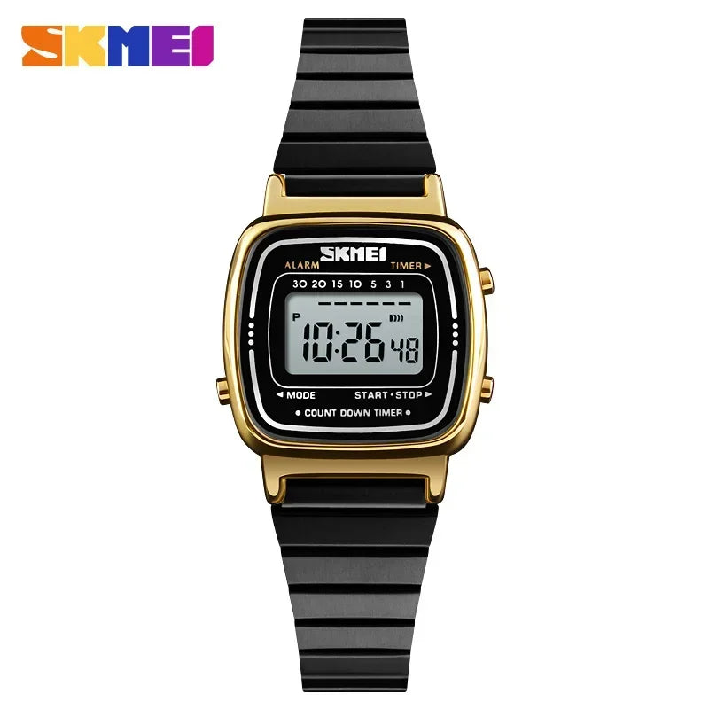 SKMEI1901 Women Top brands Luxury 3Bar Waterproof Ladies Watches Small Dial Digital Watch Relogio Feminino  Fashion Sport Watch