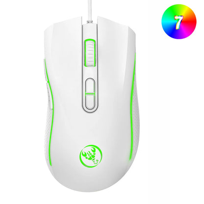 HXSJ A869 Wired Gaming Mouse RGB Optical Ergonomic Gaming Mouse with 3200 DPI, 7 Programmable Buttons, USB Gaming Mouse for PC & Laptop