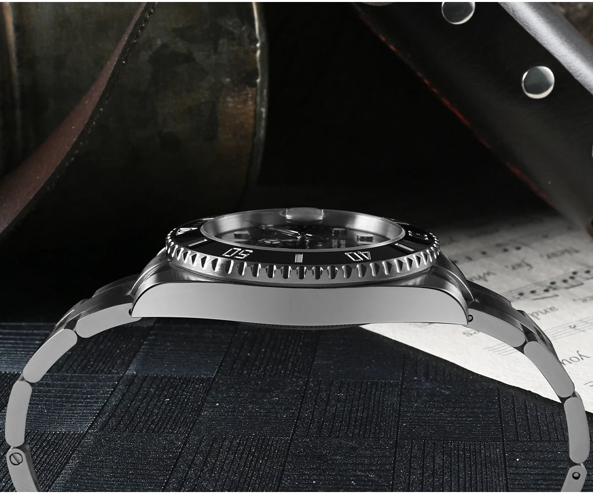 San Martin New 40mm Water Ghost Diver Watch Men Luxury NH35 PT5000 Automatic Mechanical Watch Sapphire Waterproof 200m SN0017